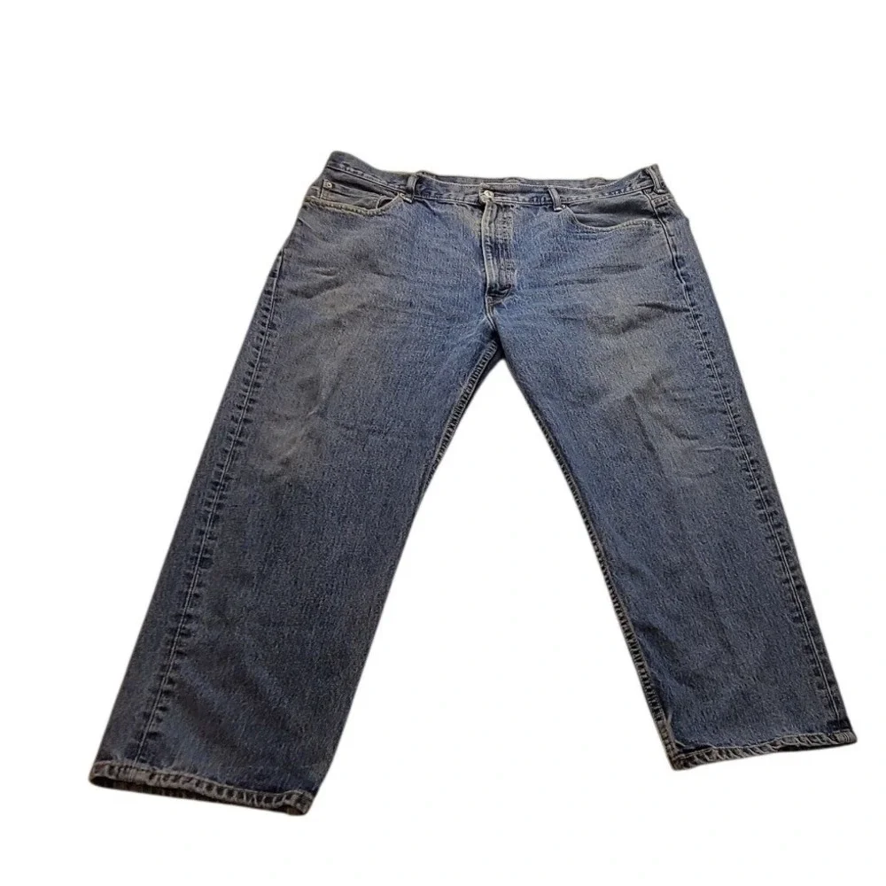 Levis 550 Relaxed Fit Jeans Men's Blue Denim Medium Wash Pants Five-pocket
